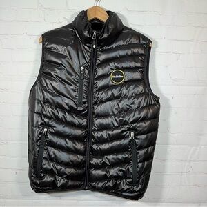 Activision Official Puffer Vest Mens Size Medium Black Full Zip Mock Neck